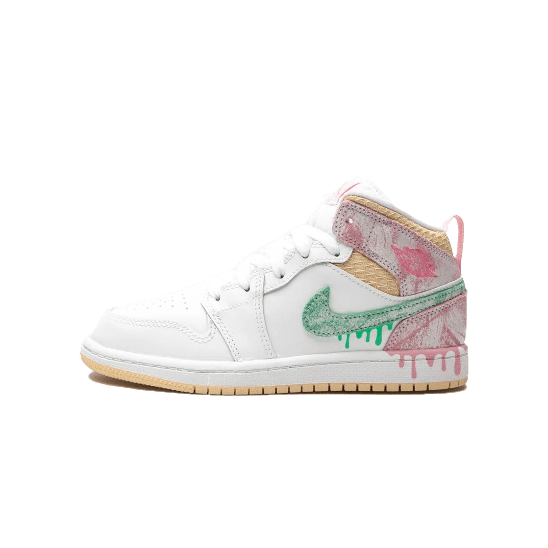 Painting Supreme x Louis Vuitton drip effect onto Nike Air Force 1 shoes 