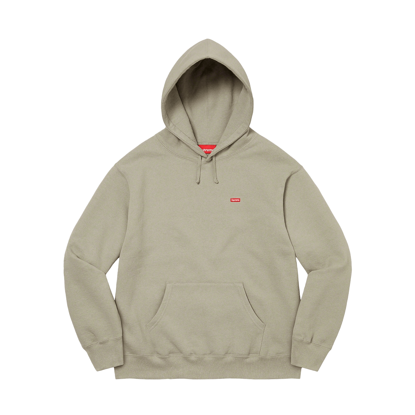 supreme small box hooded light olive