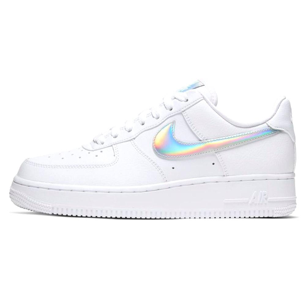 white air force 1 with iridescent swoosh