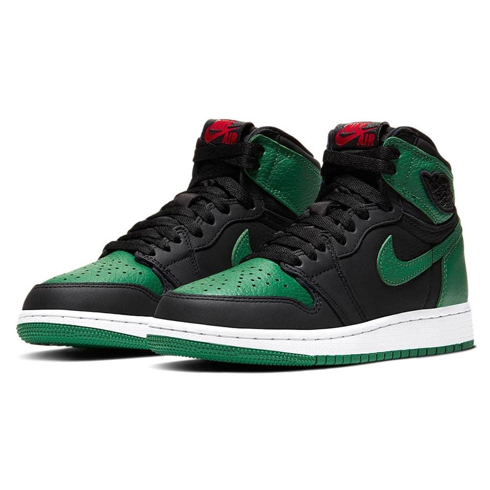 jordan 1 retro high pine green black grade school