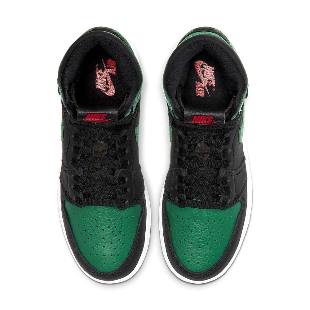 jordan 1 retro high pine green black grade school