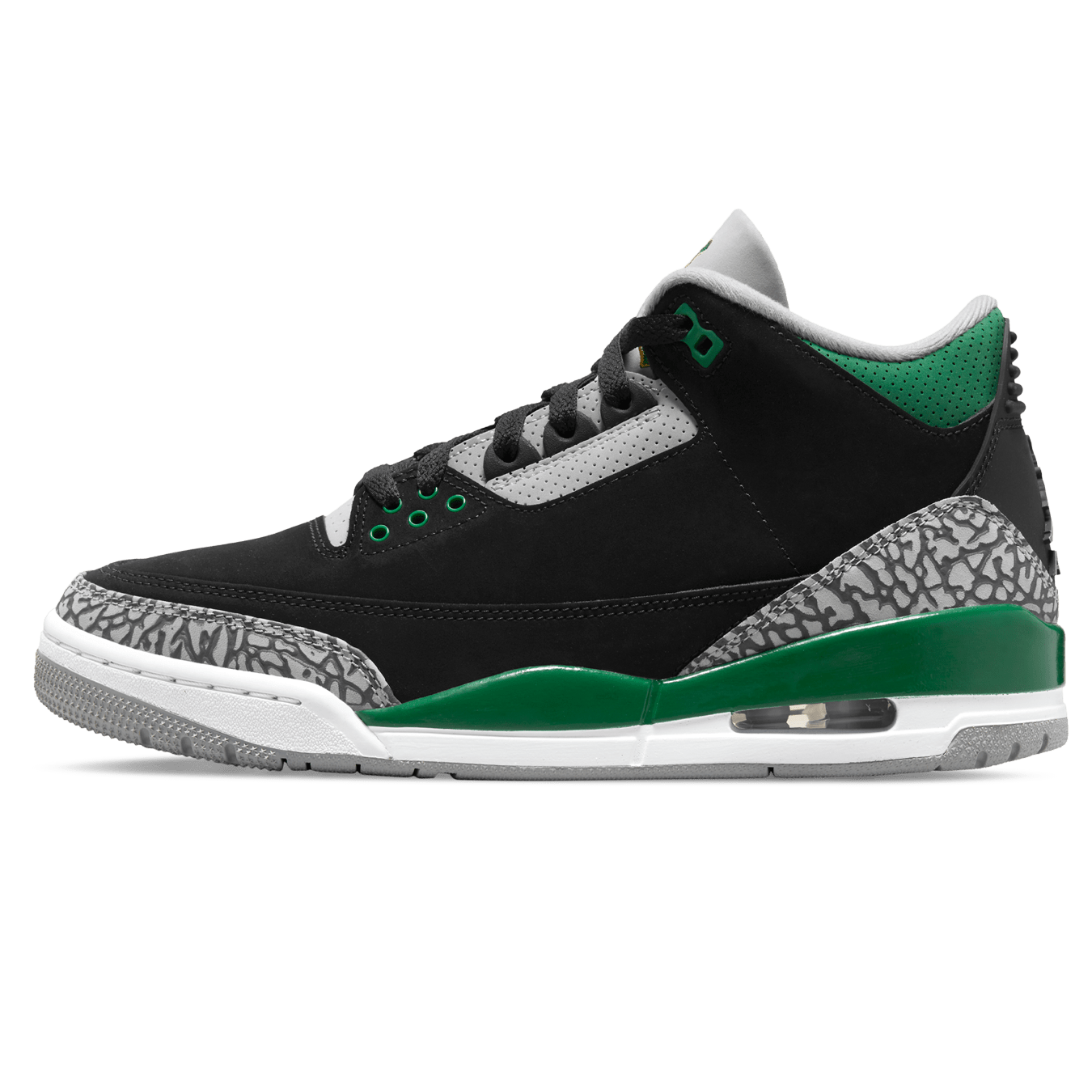 gray and green jordan 3s
