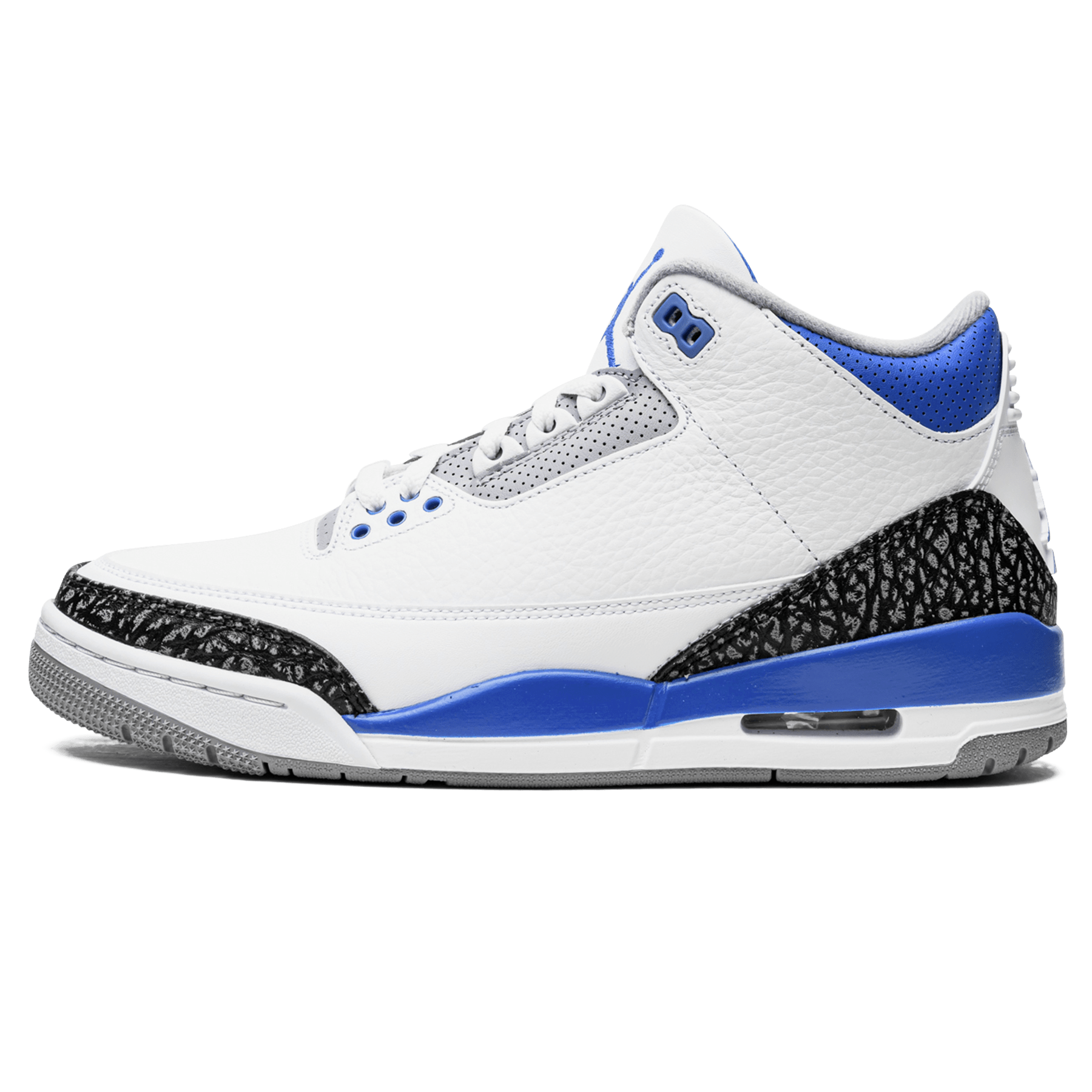 black and blue jordan retro 3