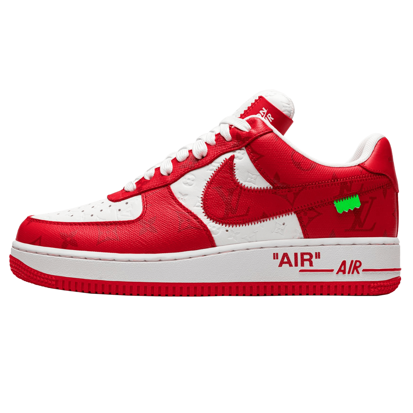 evitar Regularidad Cumbre Louis Vuitton Nike Air Force 1 Low By Virgil Abloh White Comet Red — Kick  Game