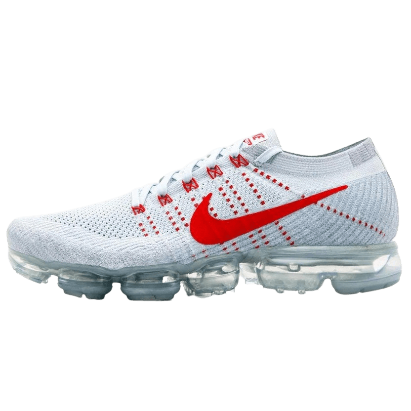 vapormax flyknit white red