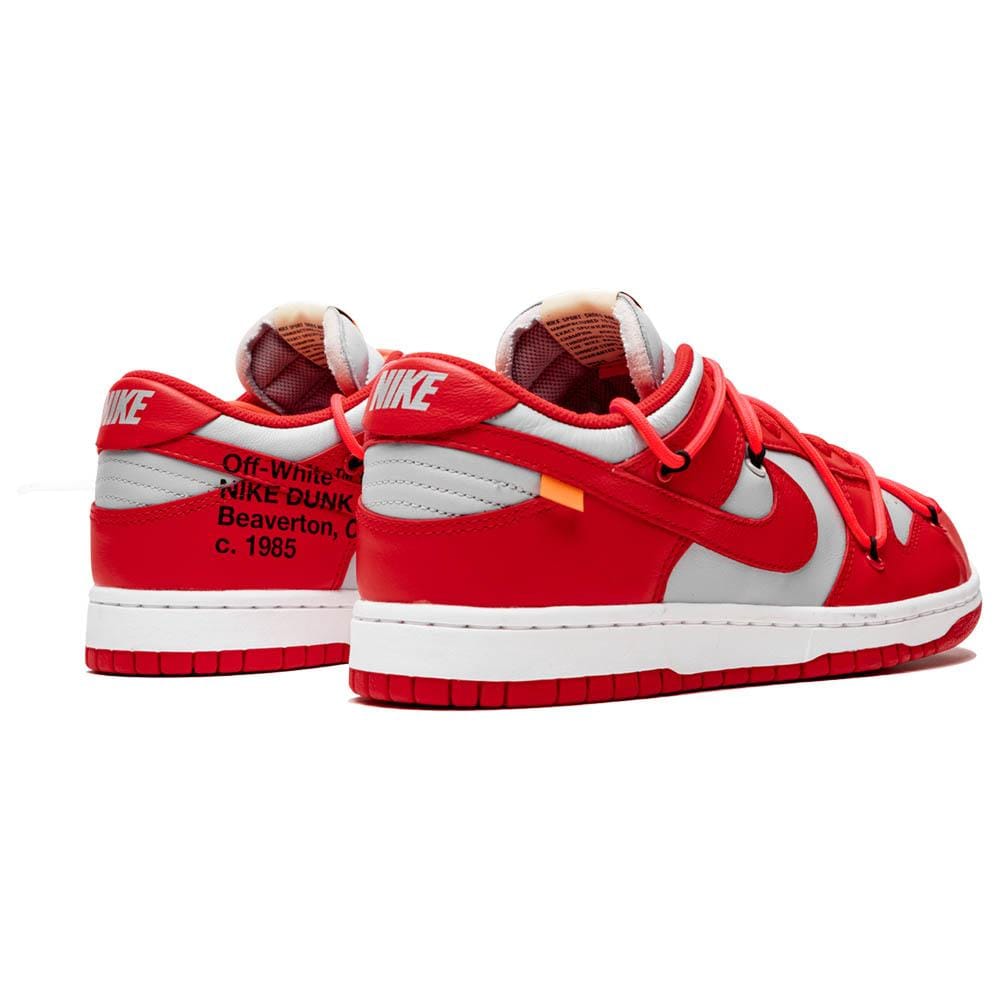 off white nike dunk low university red