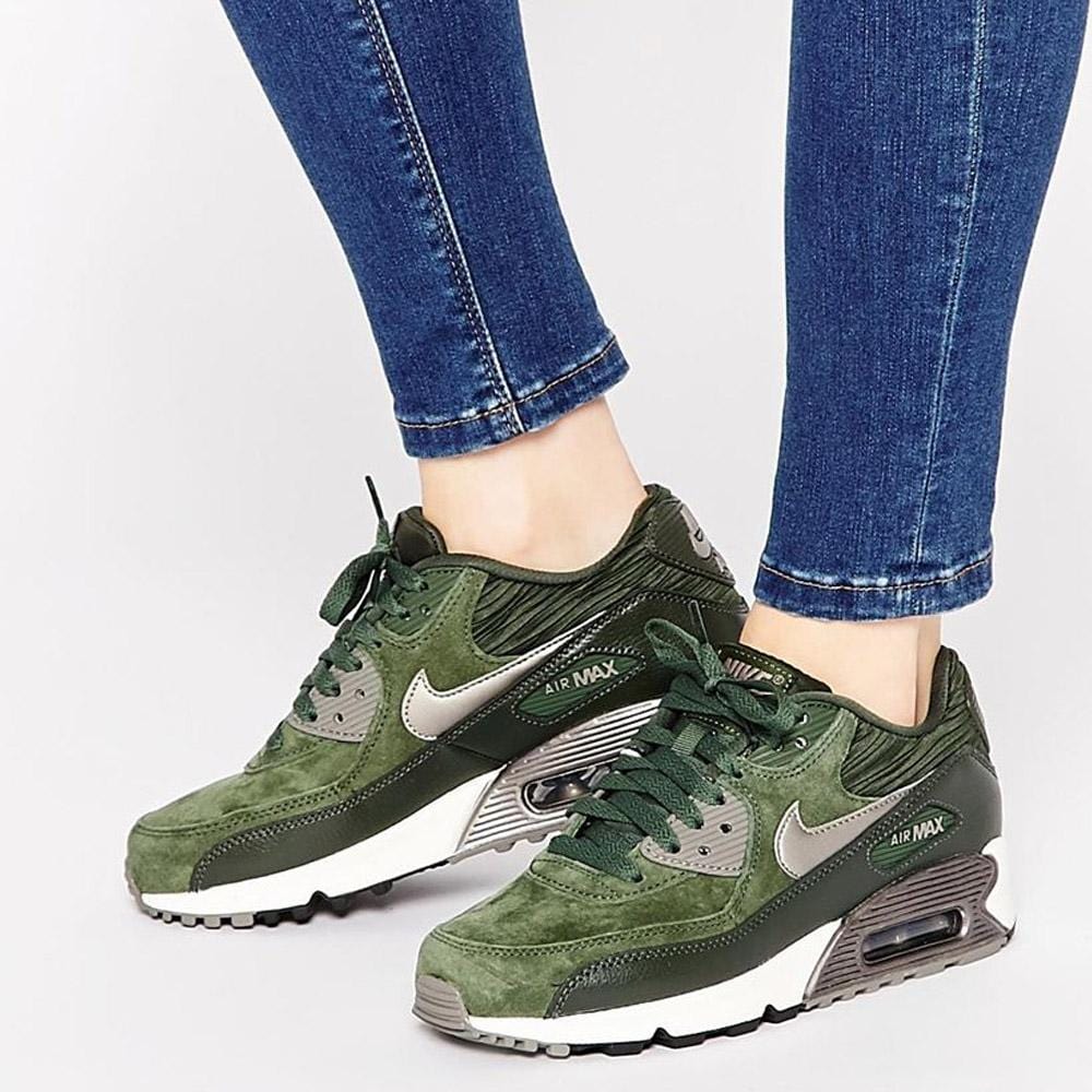 nike thea green leather