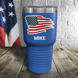 US Flag Personalized Color Printed Tumbler