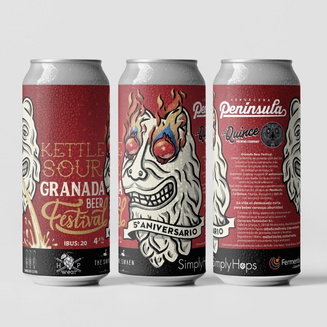 La Quince Kettle Sour Granada Beer Festival lata 44cl. - Cervezas y Licores Gourmet