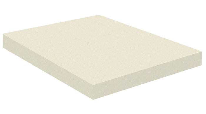 High density memory foam mattress construction