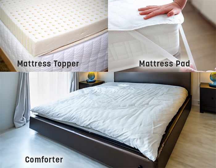 Mattress Topper vs. Mattress Pad vs. Comforter