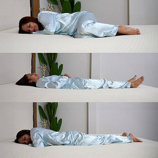 Different sleeping positions sleep soundly on a split king bed
