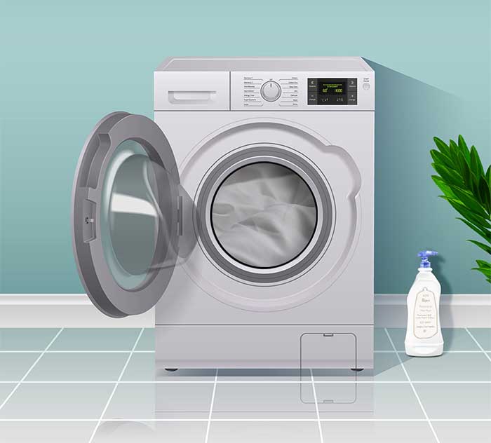 Good housekeeping with machine wash and mild detergent