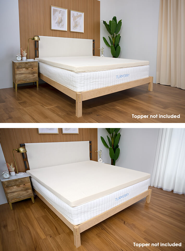 turmerry latex mattress topper view