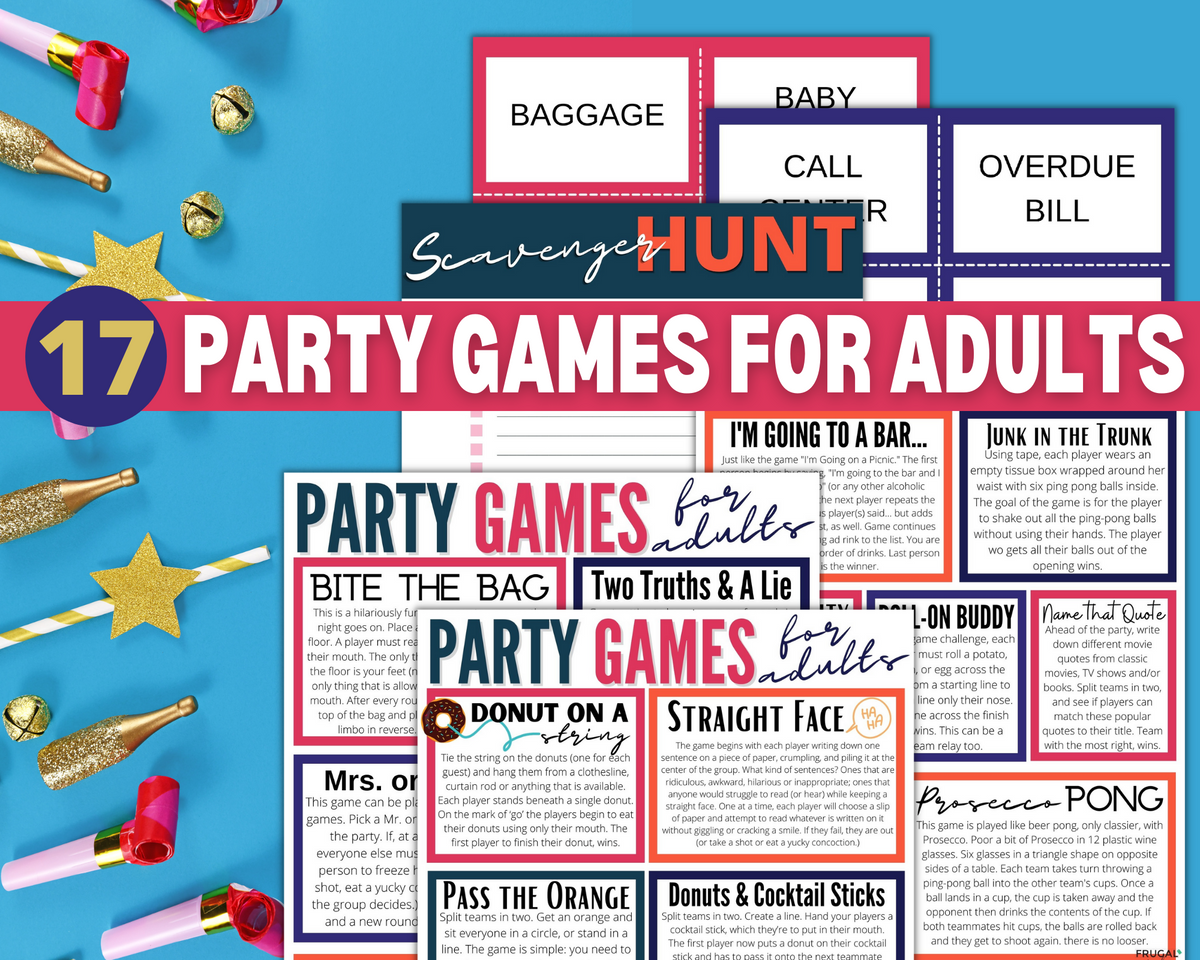 Adult Party Games 17 Adult Games Instructions And Supply List Pdf Frugal Coupon Living 