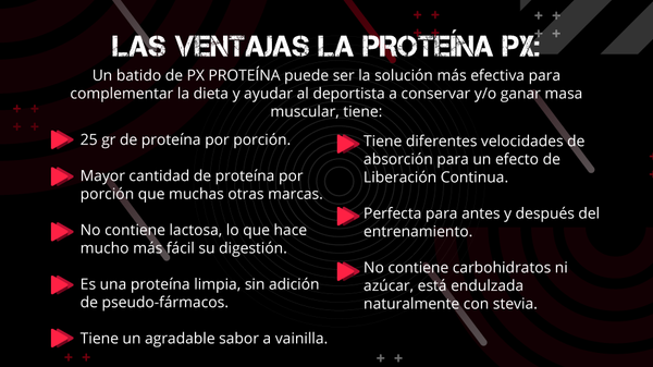 Ventajas de la proteína PX Sports Drink