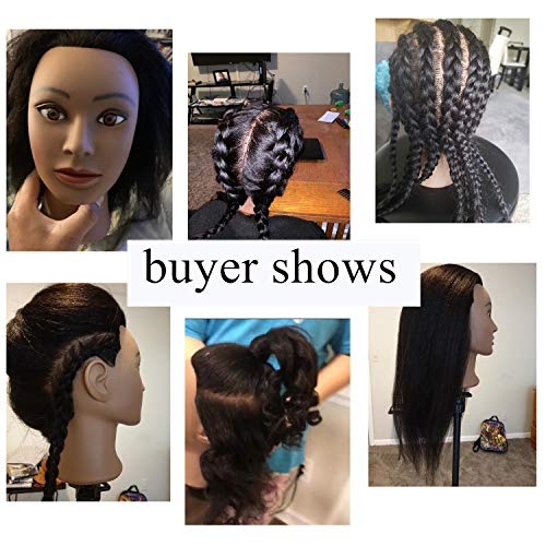 100 real hair mannequin head