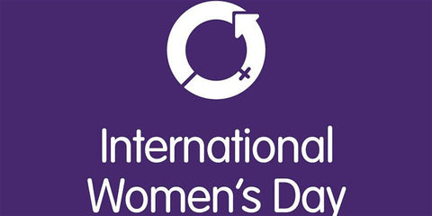 The International Women's Day logo, wear purple to raise awareness.