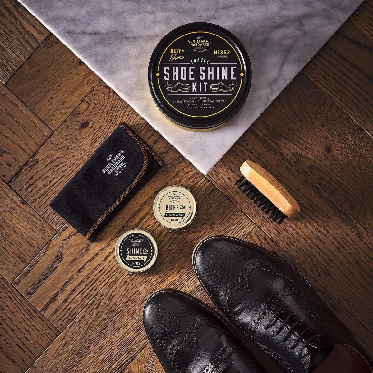 gentlemen's hardware shoe polish kit