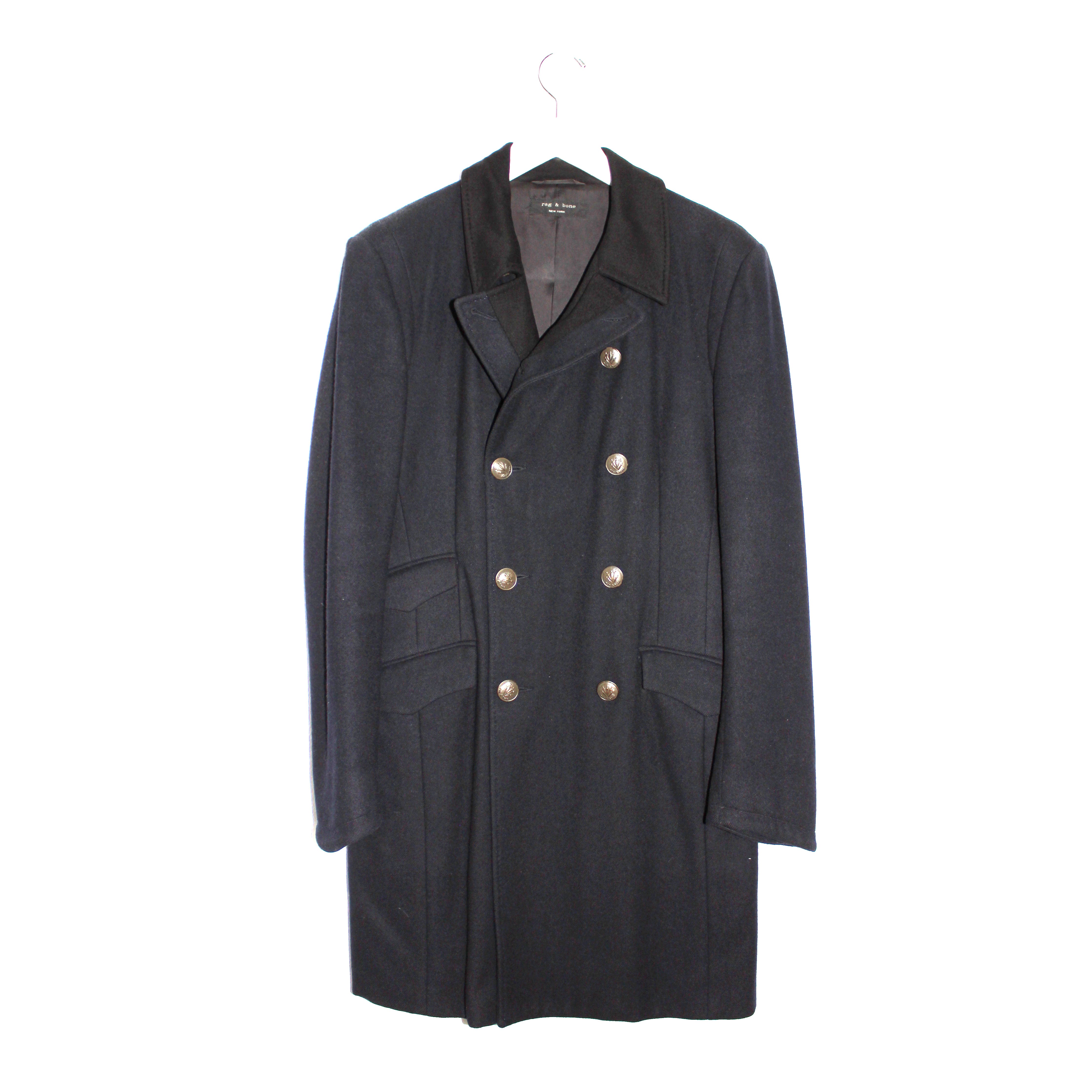 Double-Breasted Wool-Blend Military Coat – Paradise Found NYC