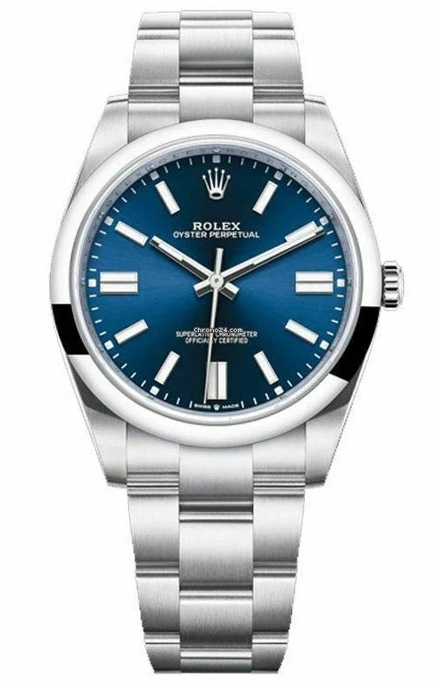 Rolex Oyster Perpetual 41mm Stainless Bright Blue Dial NY LAB