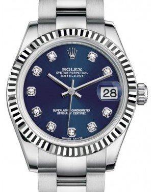 Rolex Datejust Lady White Gold/Steel Blue Diamond Dial & NY WATCH LAB