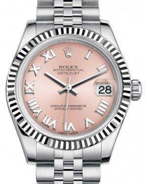 Datejust 31mm Midsize White Gold/Steel Pink Roman Dial & – NY WATCH LAB