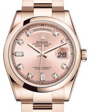 Rolex Rose Gold Pink Dial & Smooth Domed Bezel Oys – WATCH LAB