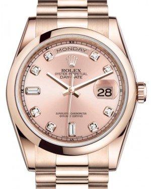 Rolex Rose Gold Pink Diamond Dial Smooth Domed Bezel – NY WATCH LAB