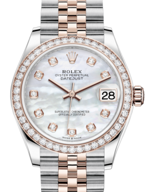 Rolex Lady-Datejust 31 Rose White Mother of Pearl Diamond D – NY WATCH LAB