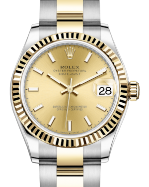 Rolex Lady-Datejust 31 Yellow Gold/Steel Index & Fluted NY WATCH