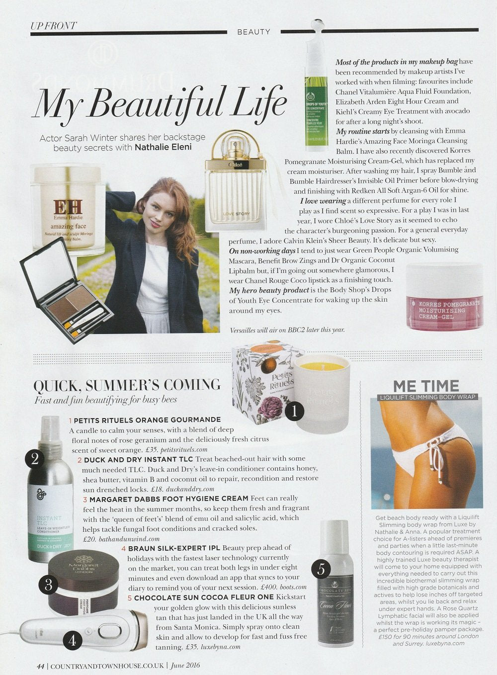 Town & Country house feature of the Orange Gourmande candle.