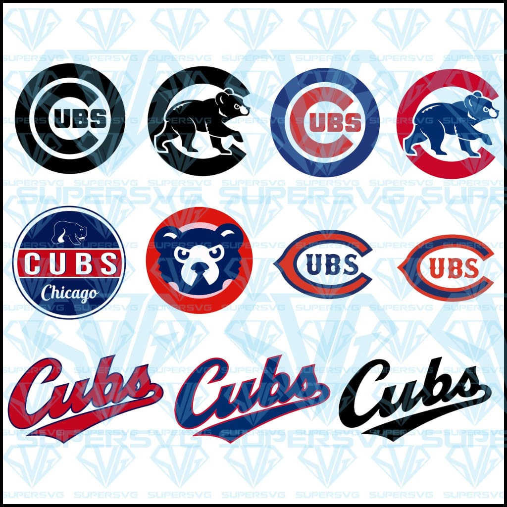 Chicago Cubs Bundle Svg Files For Silhouette Files For Cricut Svg D Supersvg