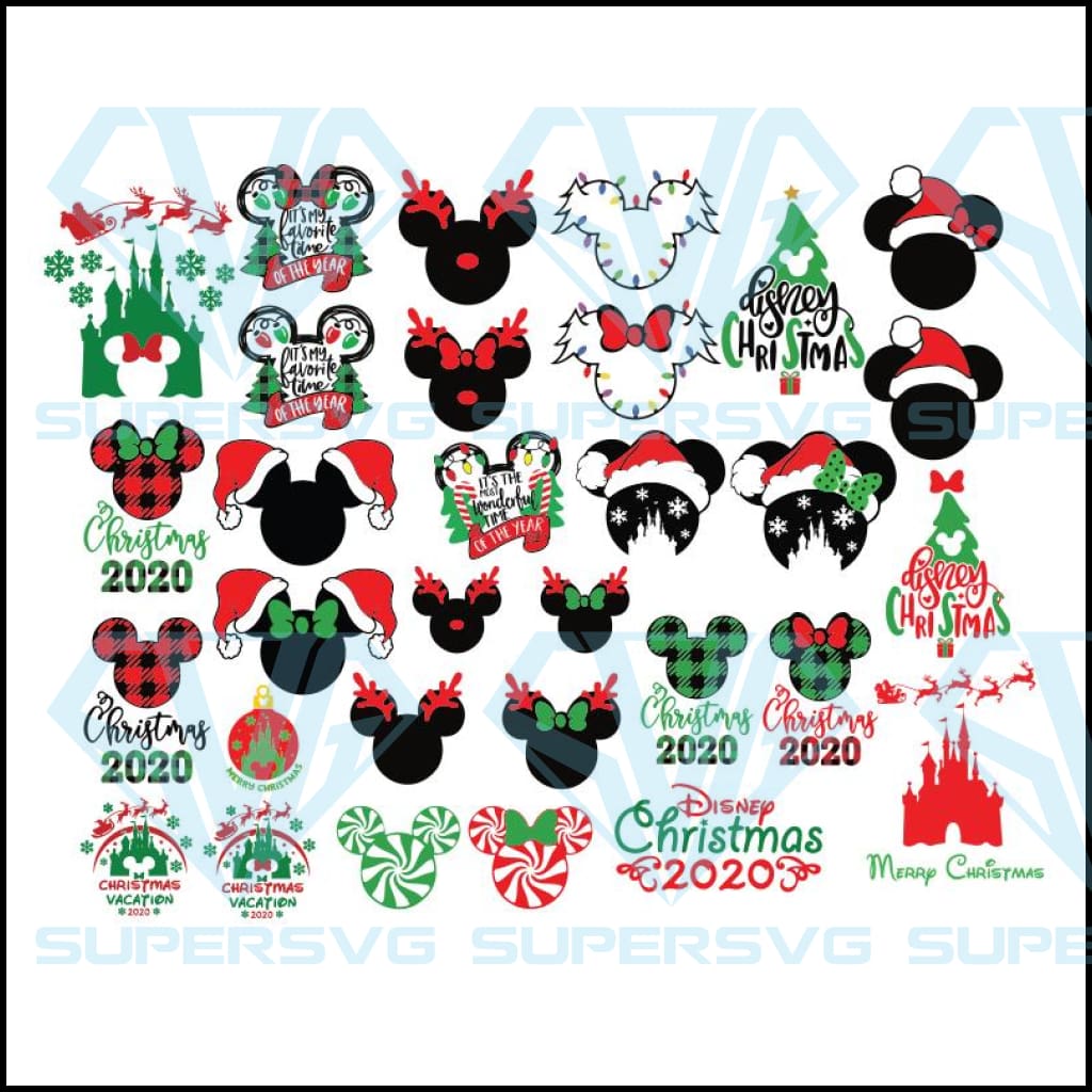 Download Disney Christmas Svg Bundle Christmas Svg Cricut File Silhouette Supersvg PSD Mockup Templates