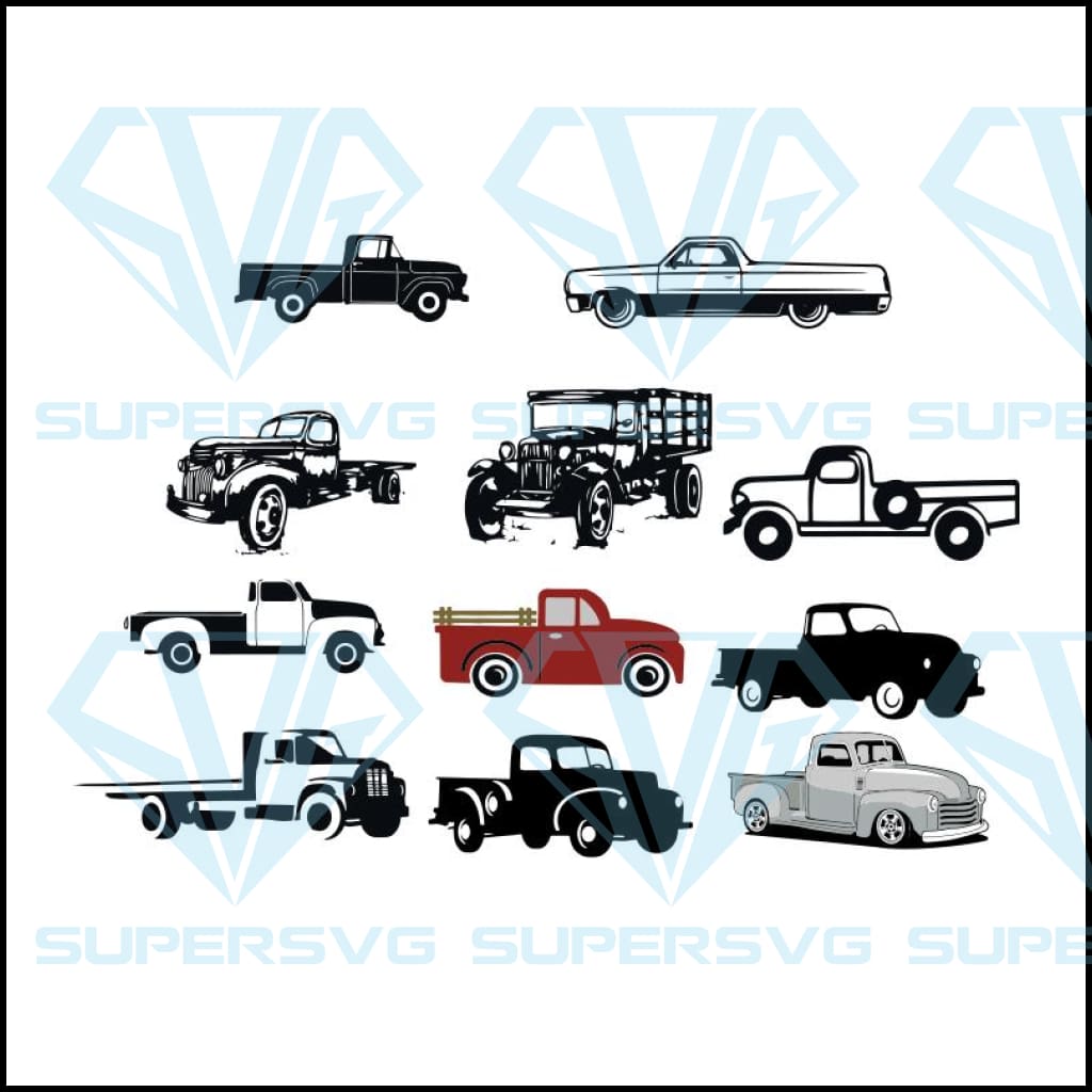 Download Pickup Truck Svg Bundle Truck Svg Vintage Truck Svg Vintage Truck S Supersvg PSD Mockup Templates