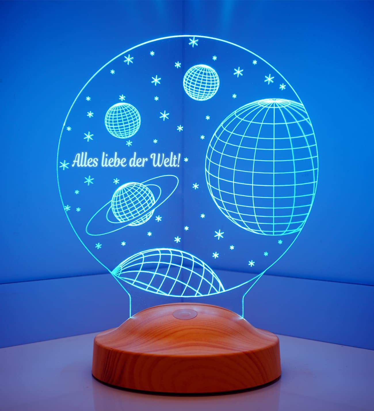 Astronaut Personalisierte Geschenke Lampe mit Gravur 3D mit Geschenkbox