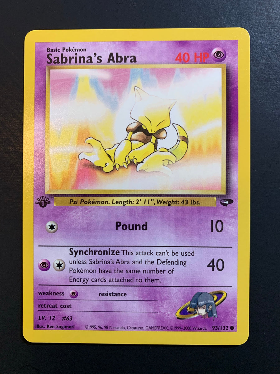 GYM CHALLENGE NM/EX Pokemon Cards Set Sabrina's Abra #93/132 