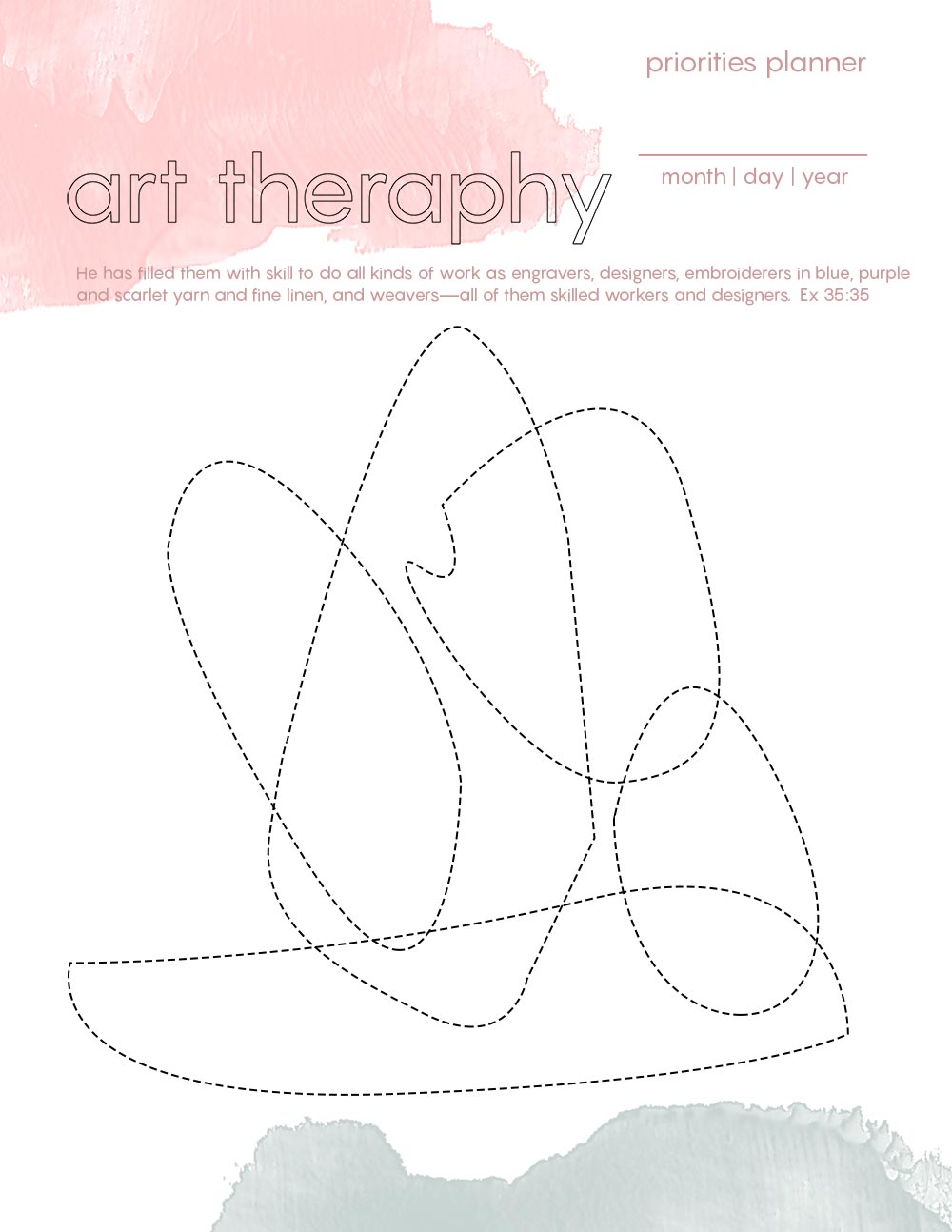 Art Therapy - Priorities Planner 2020 