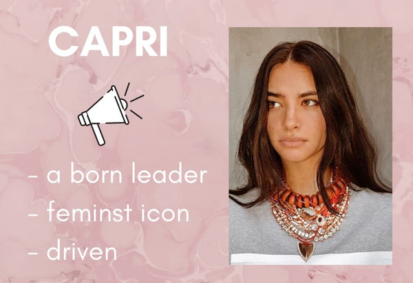 DYLAN LEX Capri necklace: a born leader, feminist icon, driven