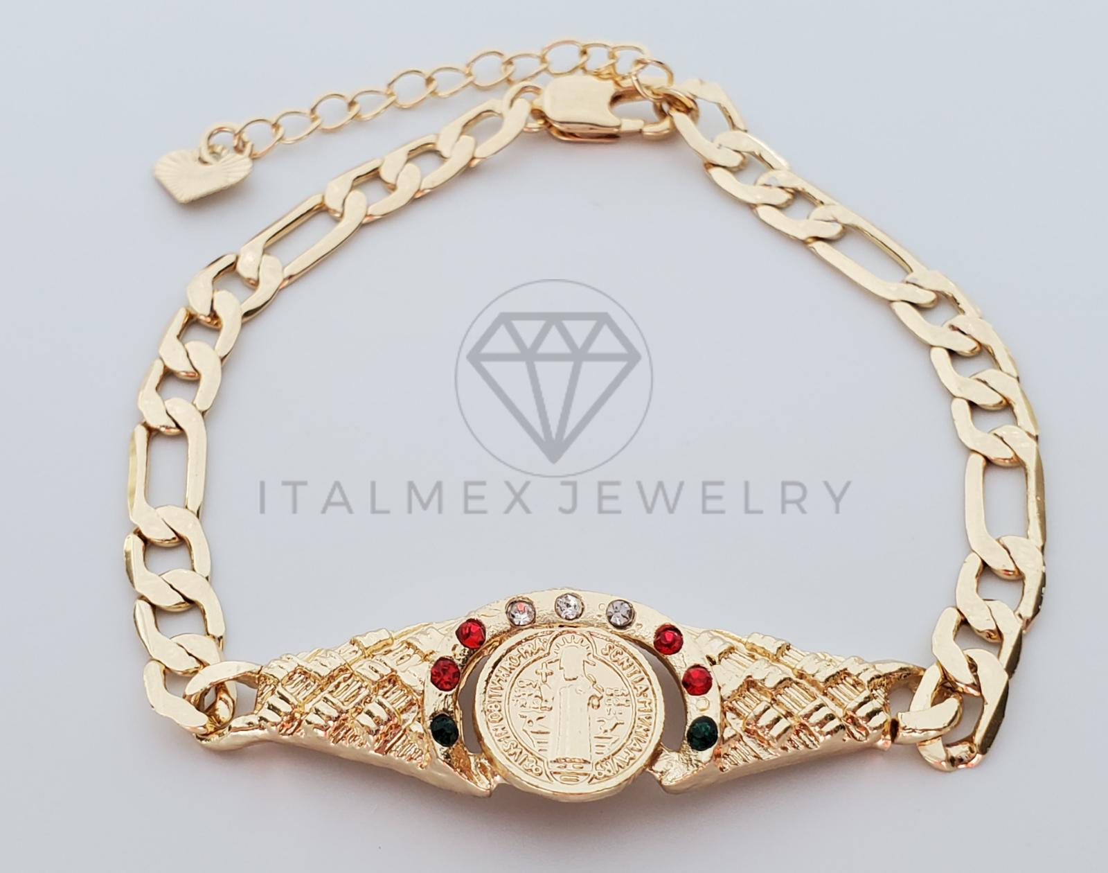 Esclava Elegante - - Diseño Herradura San Tricolor Or ItalMex Jewelry