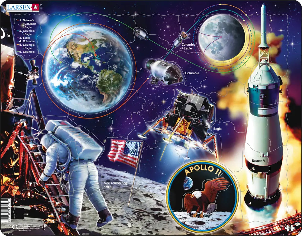 Zeep Luxe Bestuiven puzzel ruimtevaart Apollo 11 - 50pc – Speranza-Speelgoed