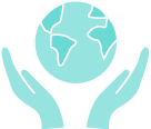 Teal planet icon Teal planet icon
