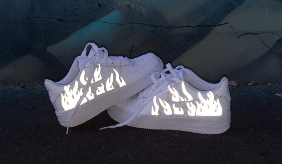 air force 1 reflective flame