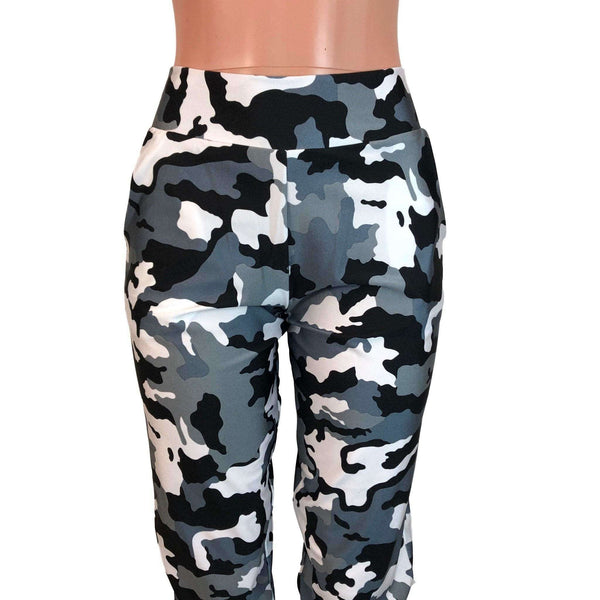 black and white camo joggers womens