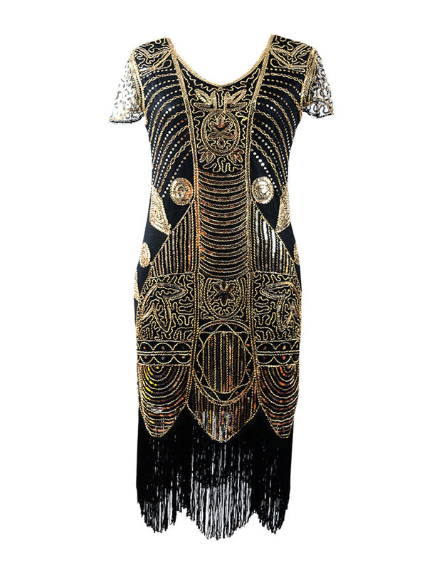 short sleeve flapper dress