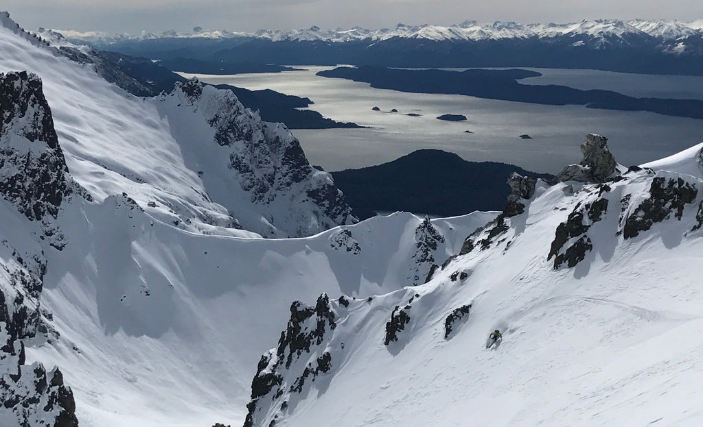 Skiing fast in lightweight gear in Patagonia