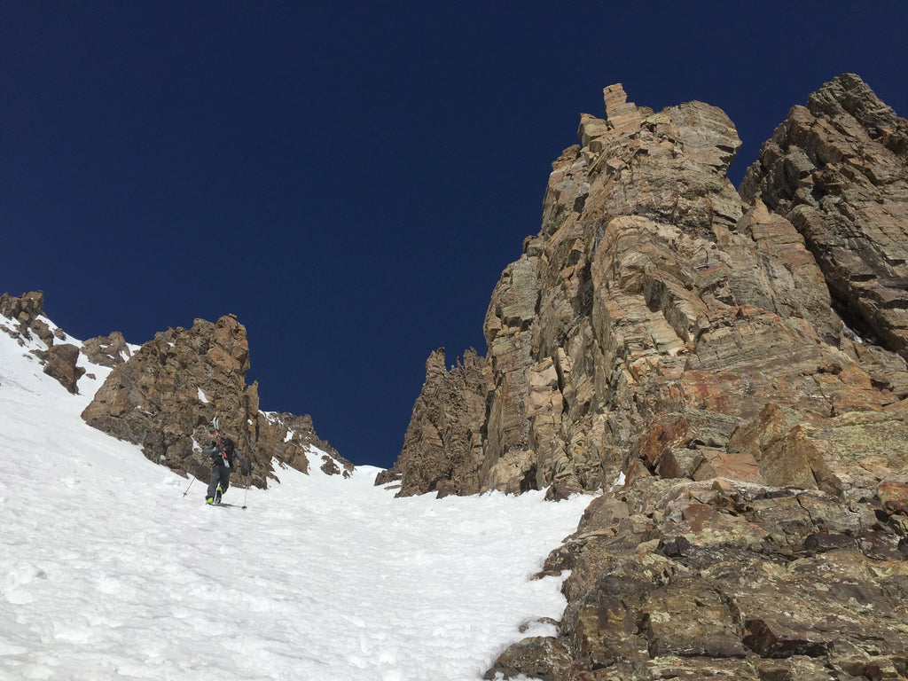 booting the pearl couloir