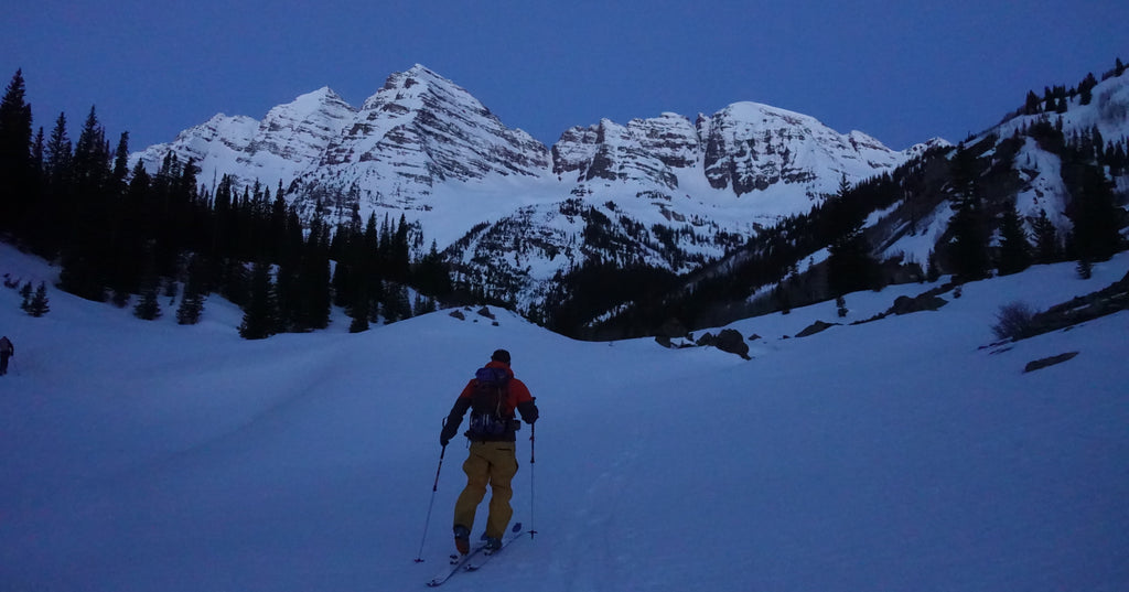 ski touring in the maroon bells