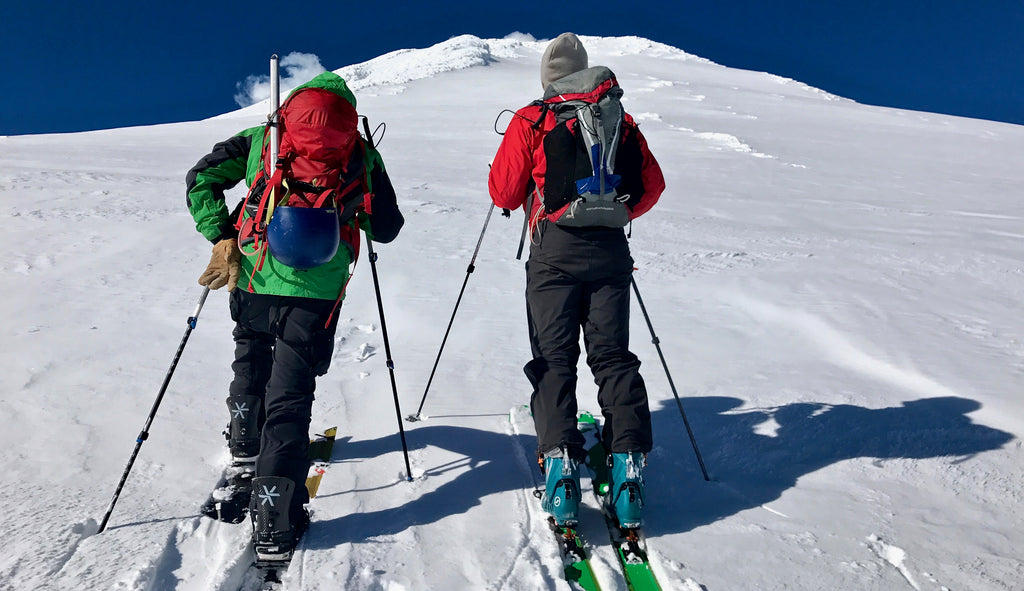Summit ski ascent volcano Villarrica
