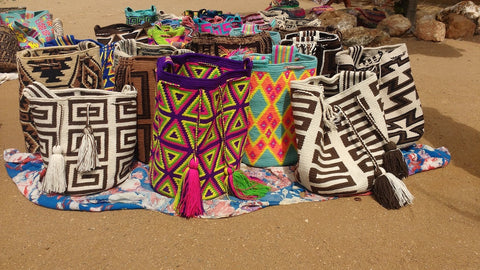 Wayuu Artisans sell their products at Cabo de la Vela, Colombia